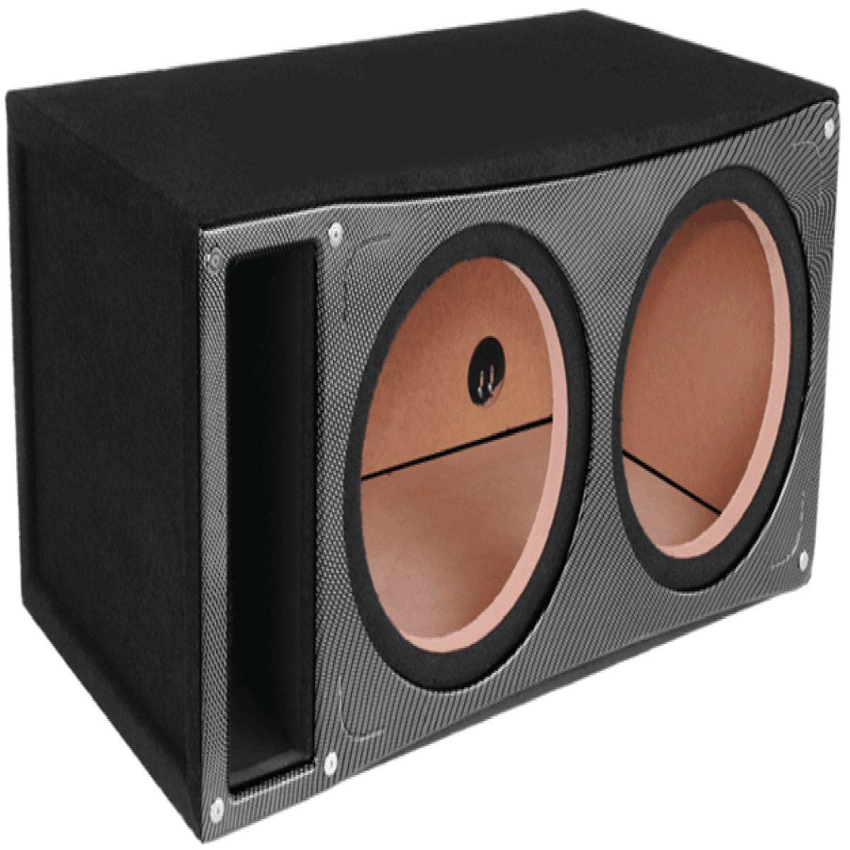 ATREND 12" DUAL VENTED BOX LARGE FOR SPL CARBON FIBER GLOSS FRONT (BP12DV)