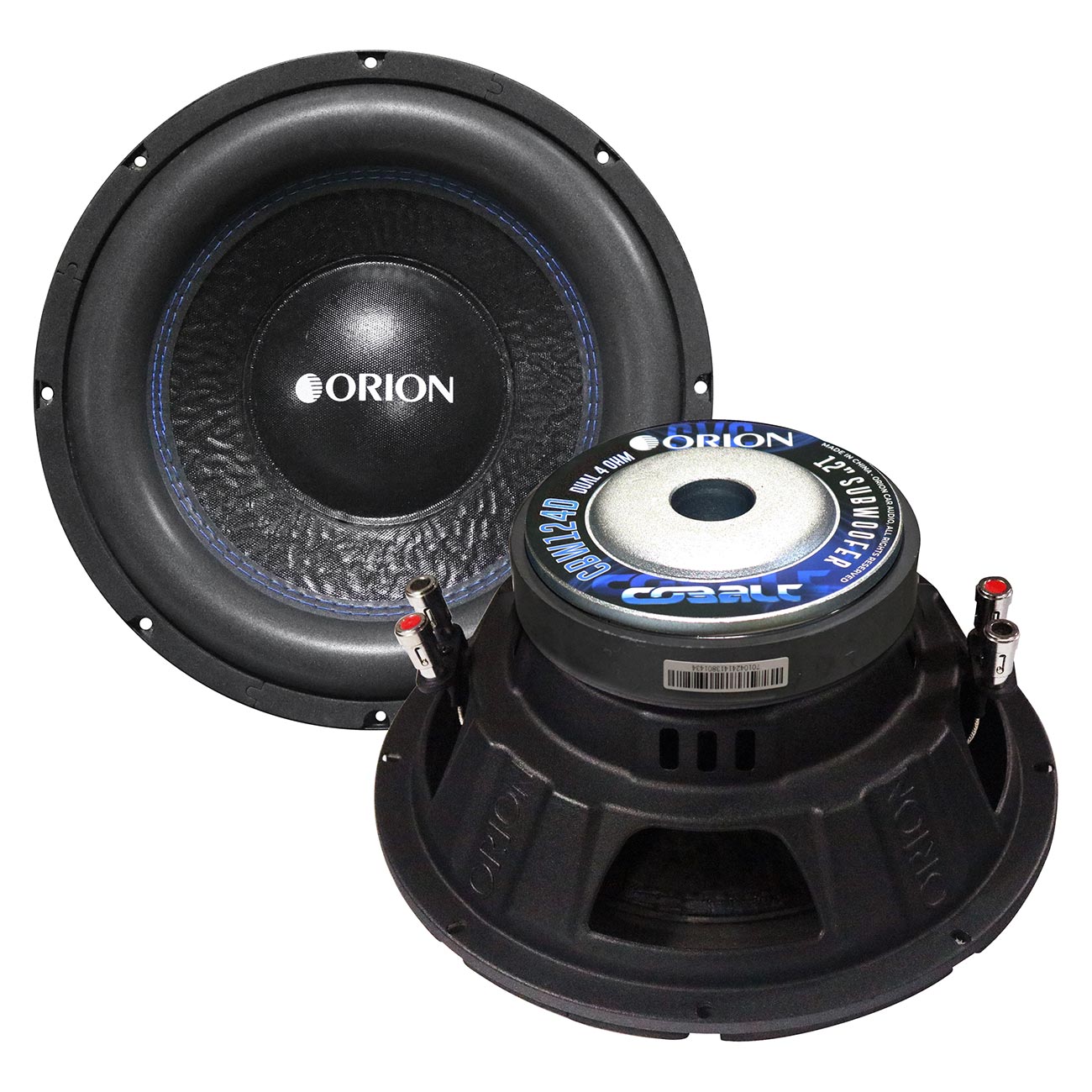 Orion Cobalt 12″ Woofer, 400W RMS/1600W Max, Dual 4 Ohm Voice Coil