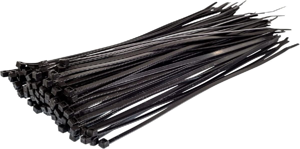 DB LINK 12" BLACK ZIP TIES 100 PER PACK 40LB RATED (DCT12N100B) - image 1