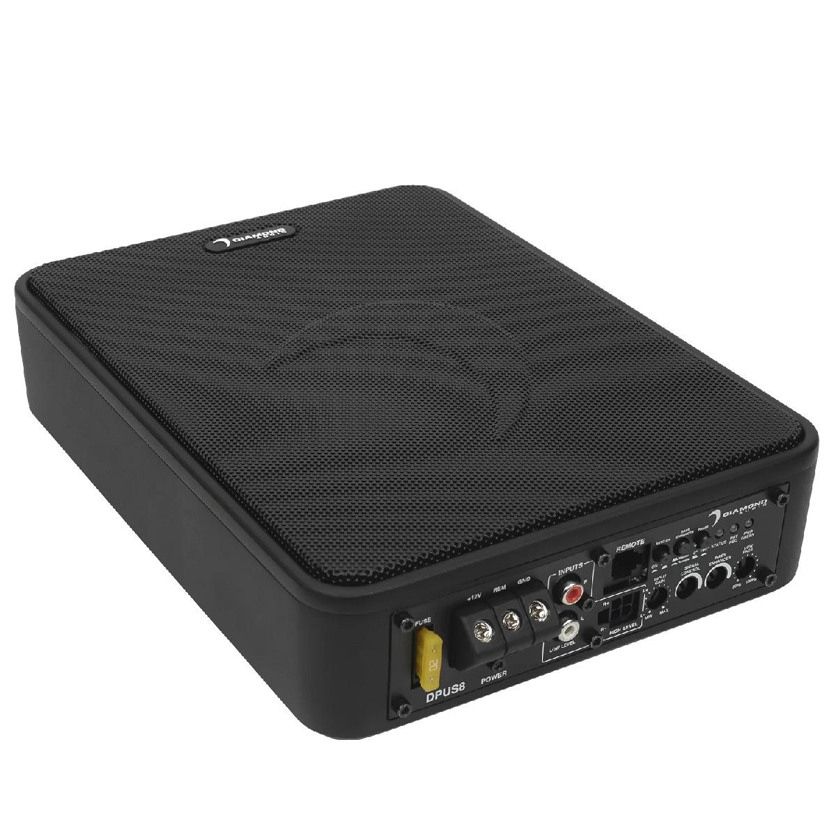 DIAMOND AUDIO 8" AMPLIFIED UNDERSEAT ENCLOSURE WITH BASS ENHANCEMENT (DPUS8)