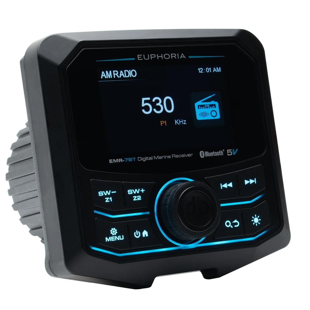 EUPHORIA FULL COLOR LCD DIGITAL MARINE RECEIVER / 5 VOLTS /BLUETOOTH (EMR-7BT)
