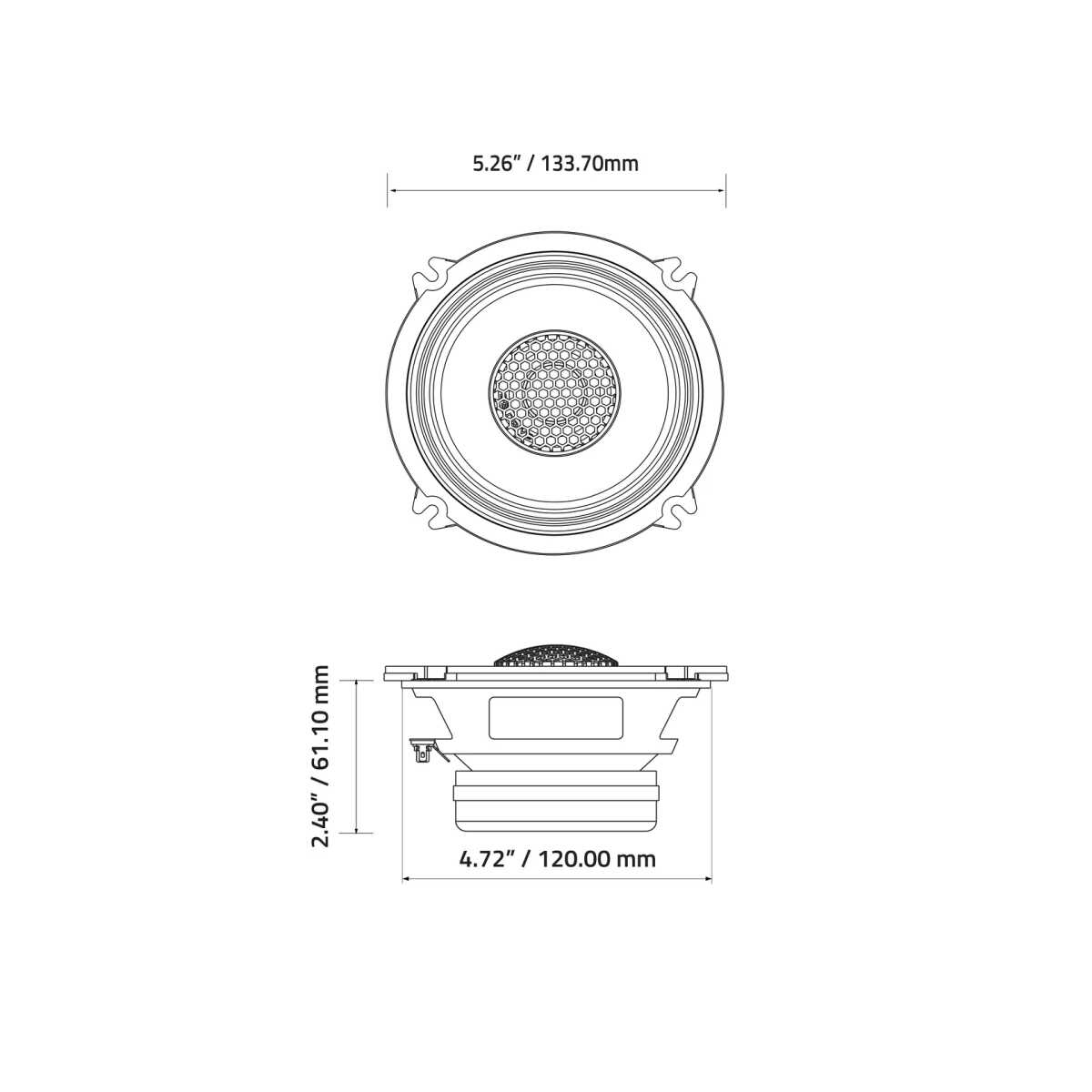 XPERT 5.25" 450 WATT NEO CARBON FIBER POINT SOURCE LOUDSPEAKERS (EX5NPS-CF)