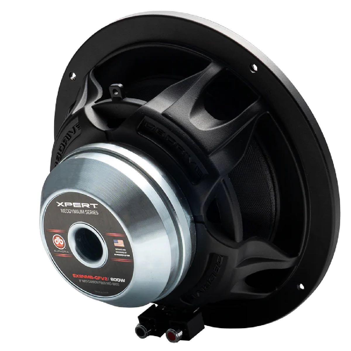 XPERT 8" 600 WATT NEO CARBON FIBER MIDBASS WOOFER EACH (EX8NMB-CFV2)