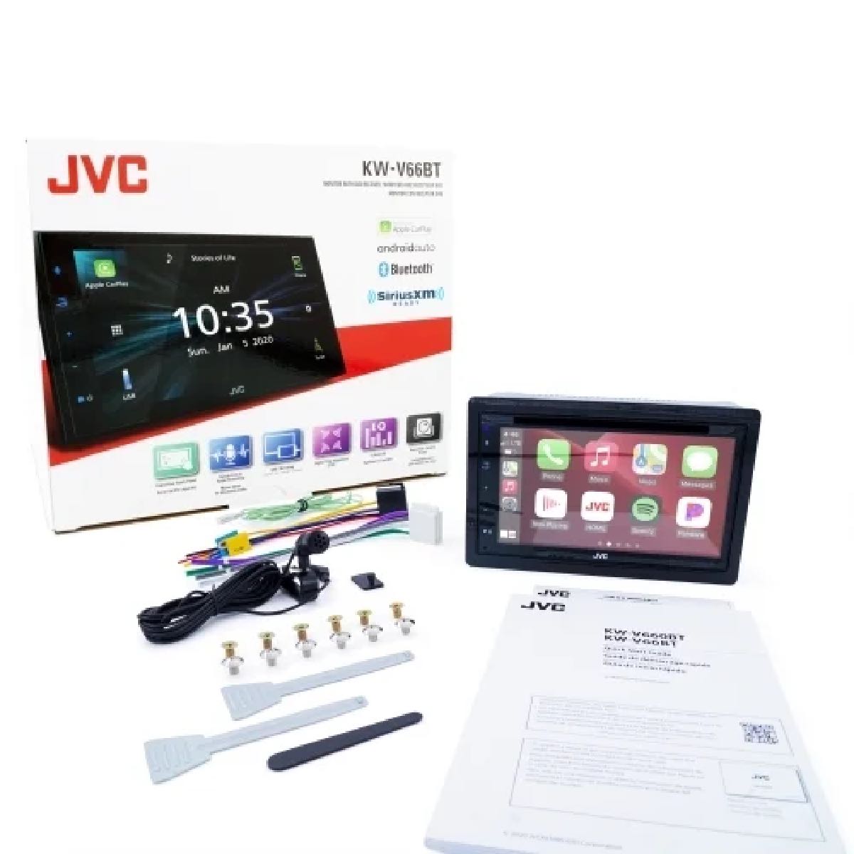 JVC 6.8" AM/FM/CD/DVD W/APPLE CARPLAY & ANDROID AUTO (KW-V66BT)