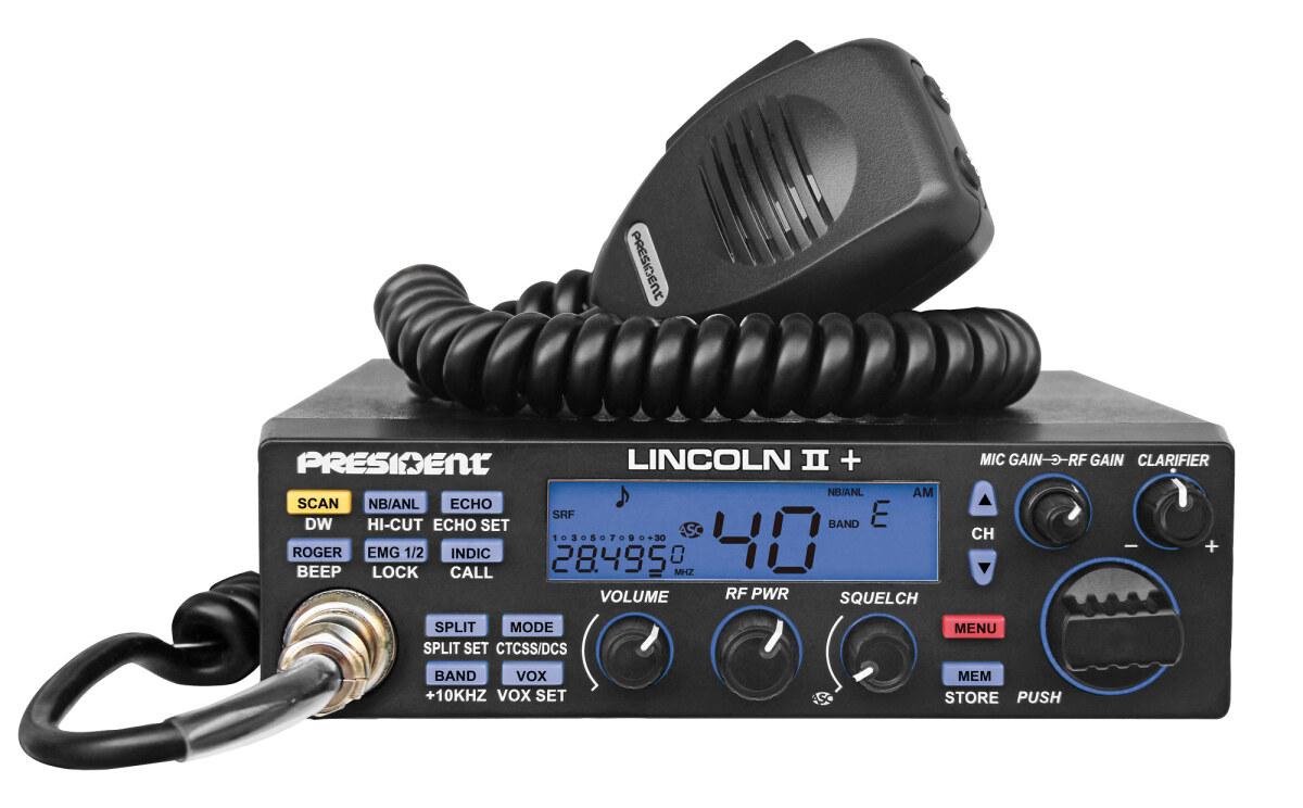 PRESIDENT AM/FM/SSB COLOR CHANGING 10 METER RADIO NO WARRANTY (LINCOLN)