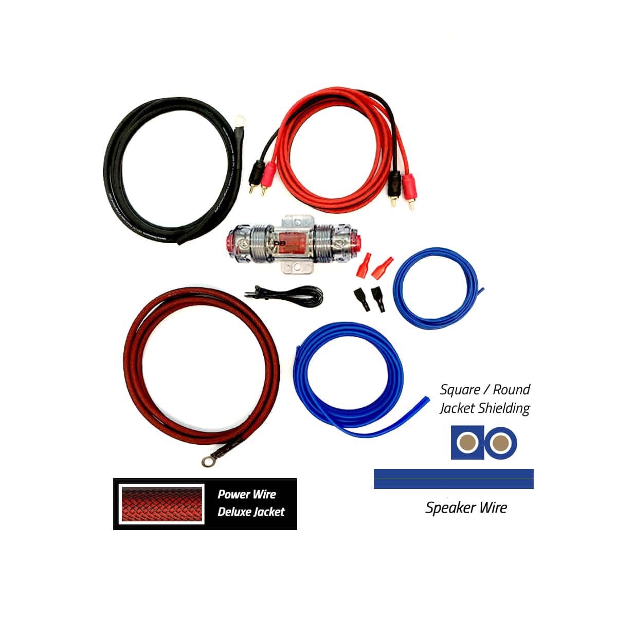 DB LINK 17FT POWER SPORTS 4 GA PURE COPPER AMPLIFIER WIRING KIT (MAK4-17)