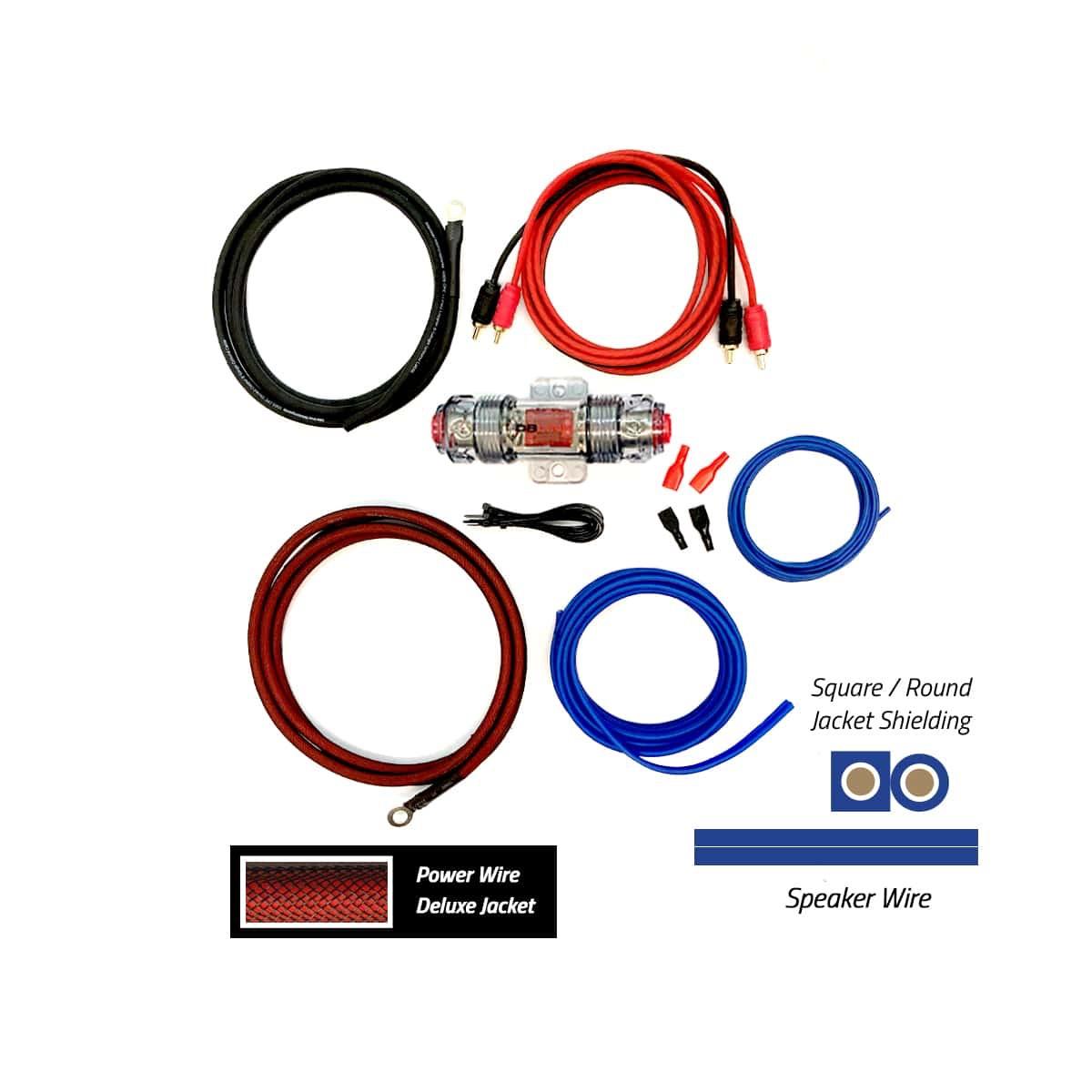 DB LINK 6FT POWER SPORTS MARINE GRADE 8 GA PURE COPPER AMPLIFIER WIRING KIT (MAK8-6)