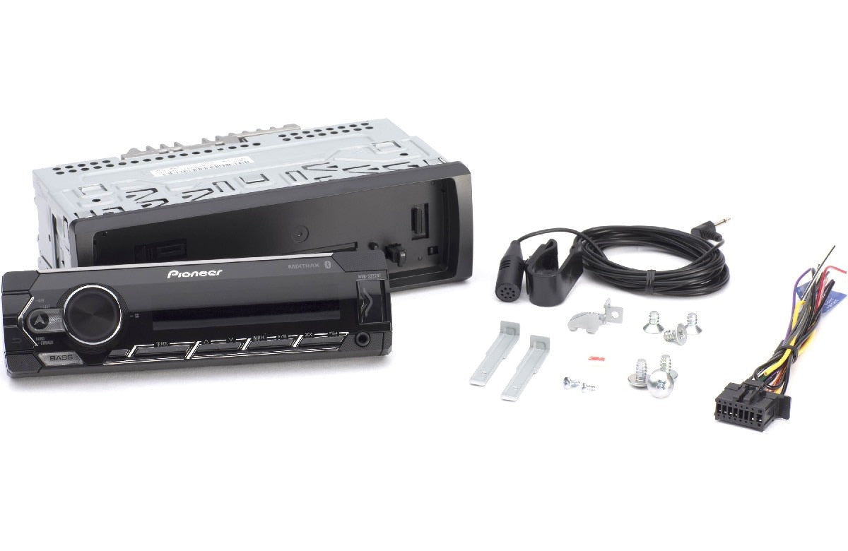 PIONEER SINGLE DIN MECHLESS WITH BLUETOOTH & 4 VOLT RCA'S (MVHS322BT)