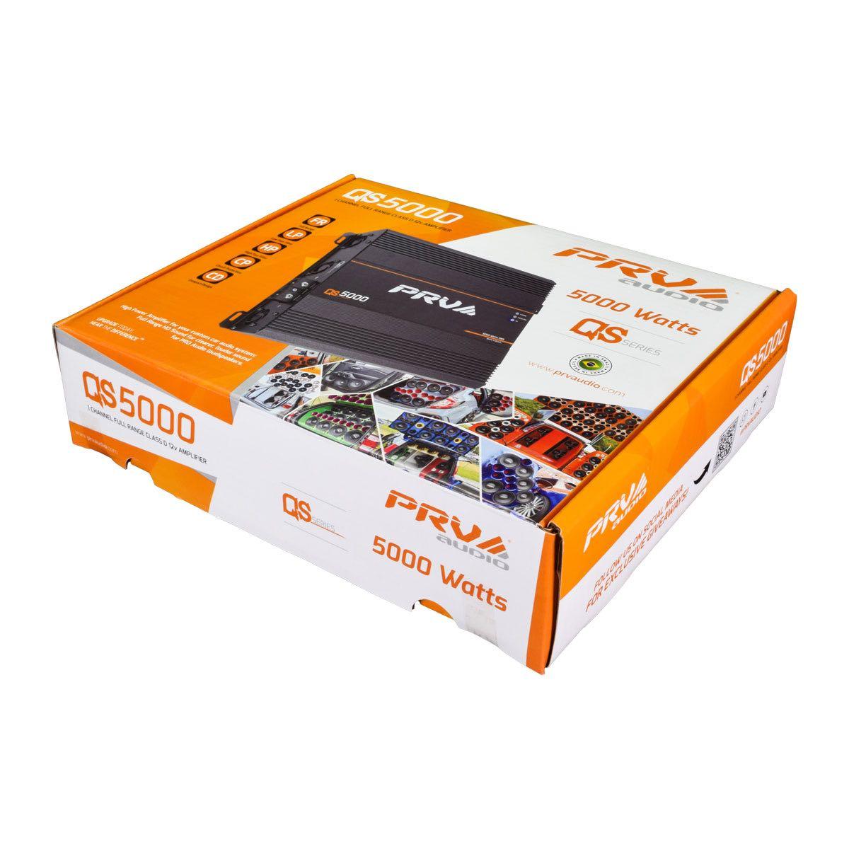 PRV AUDIO - 1 CHANNEL 5000 WATT AMPLIFIER 1 OHM STABLE (QS5000 1OHM)