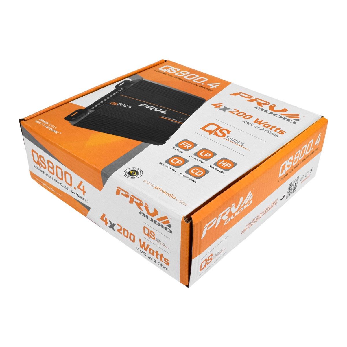 PRV AUDIO - 4 CHANNEL COMPACT 880 WATT 4 CHANNEL AMPLIFIER (QS800.4 2OHM)
