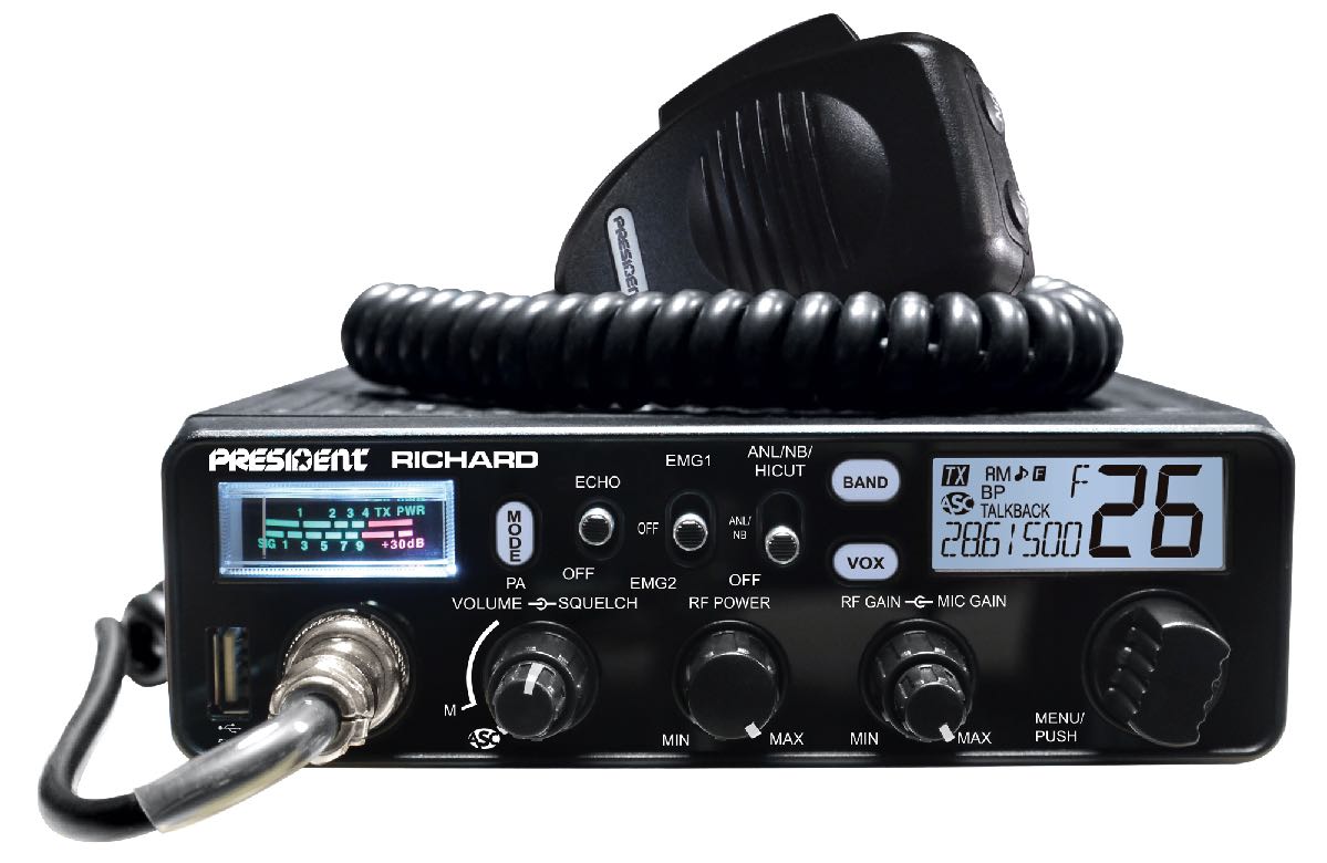 PRESIDENT DIN SIZE 10 METER RADIO WITH FREQUENCY COUNTER RICHARD (RICHARD)