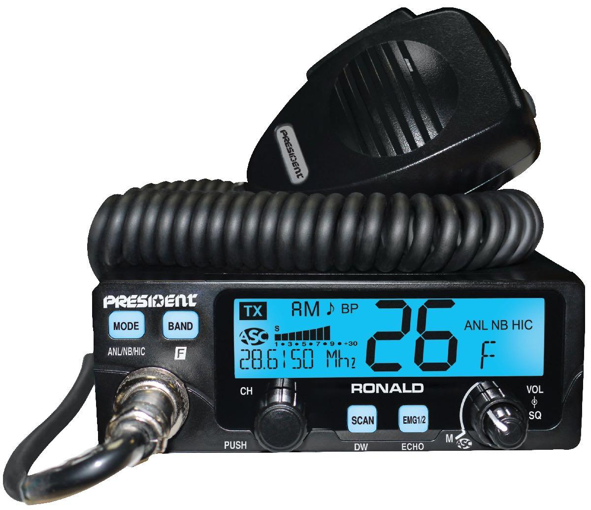 PRESIDENT 10 METER RADIO WITH FREQUENCY COUNTER NO WARRANTY (RONALD)