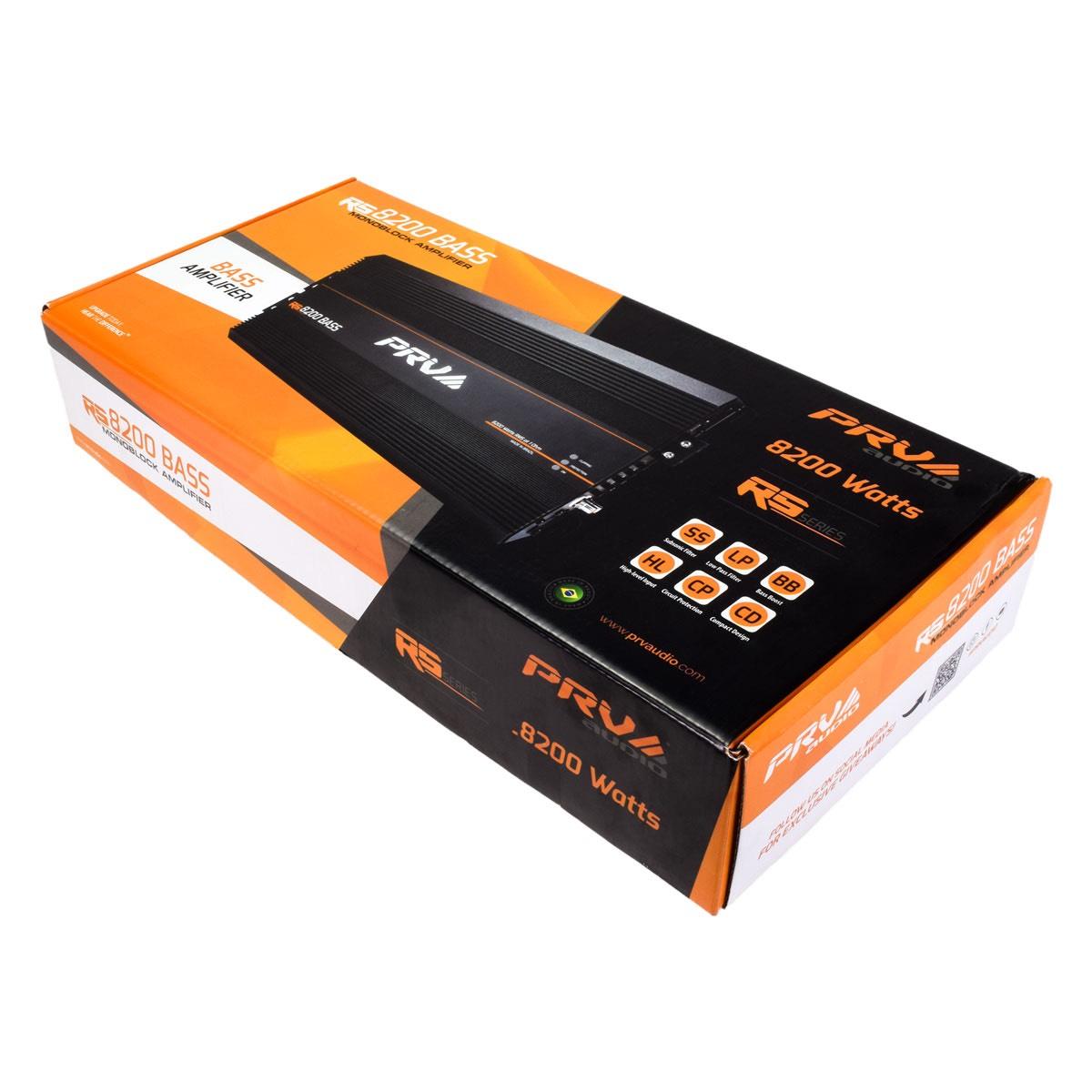 PRV AUDIO - 8200 WATT CAR AUDIO AMPLIFIER 1 OHM (RS8200 BASS 1 OHM)