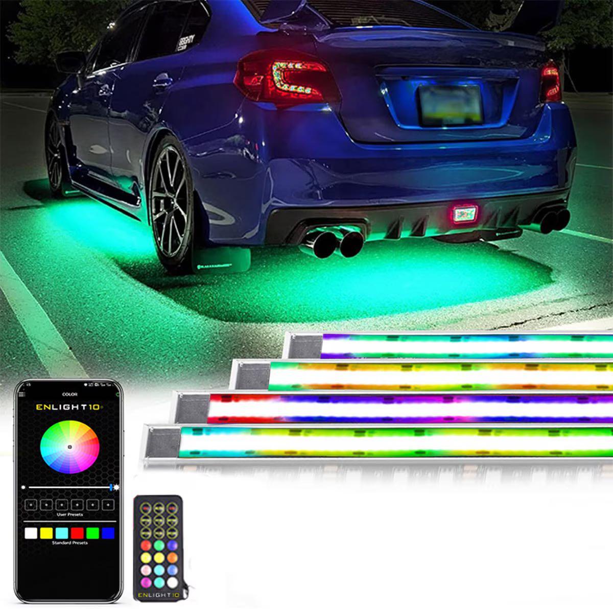 STINGER COLORTRAIL 6 PIECE FLEXIBLE RGB+W LED UNDERBODY KIT ENLIGHT10 APP (RSCUBKIT10)