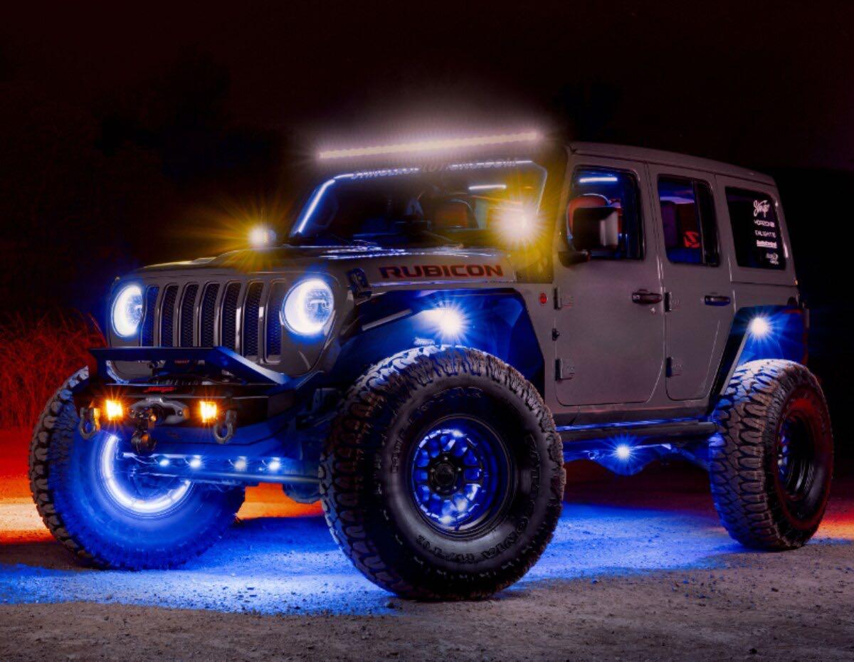 STINGER COLORTRAIL 4 PIECE RGB+W CHASING ROCK LIGHTS ENLIGHT10 APP (RSDK4)