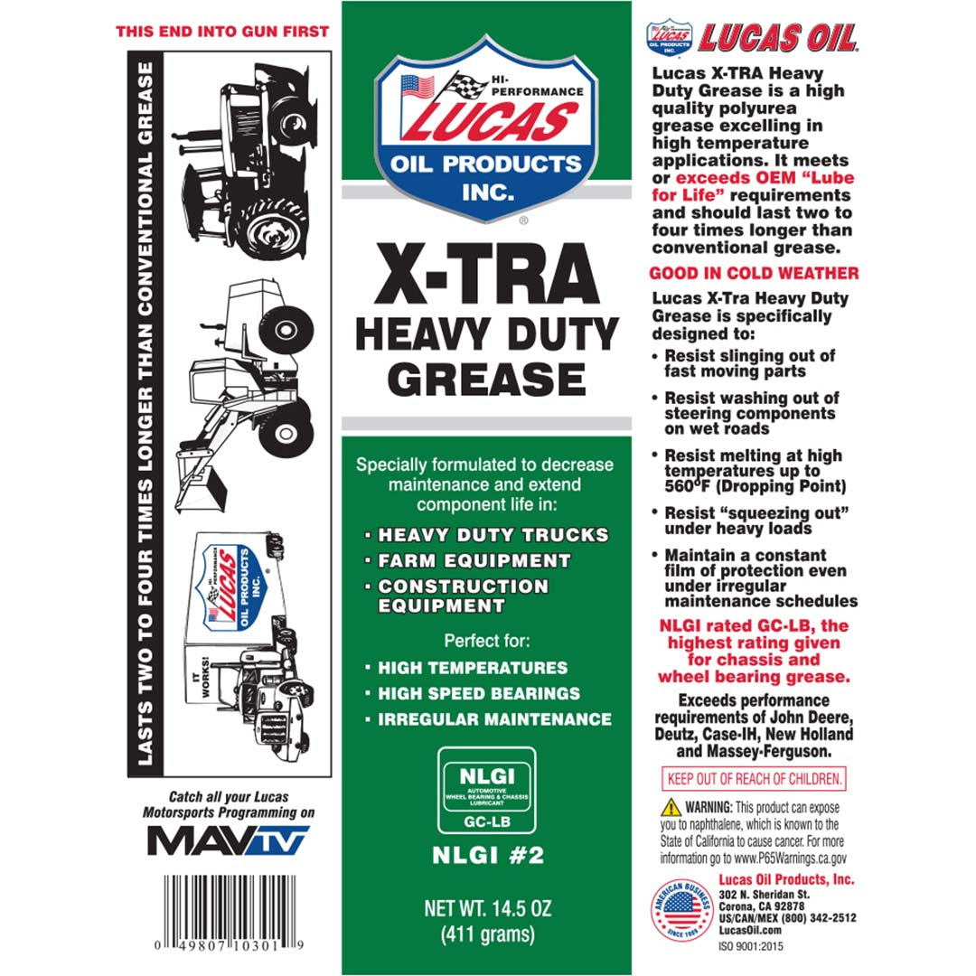 Lucas Oil X-tra Heavy Grease 14.5 Oz