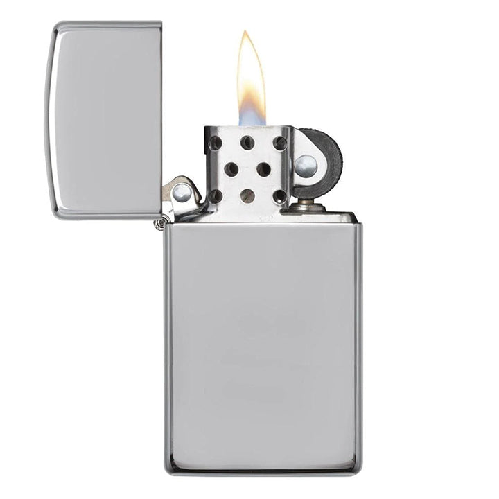 Zippo Windproof Lighter Slim Armor Case (1.5 Times Thicker) High Polish Chrome
