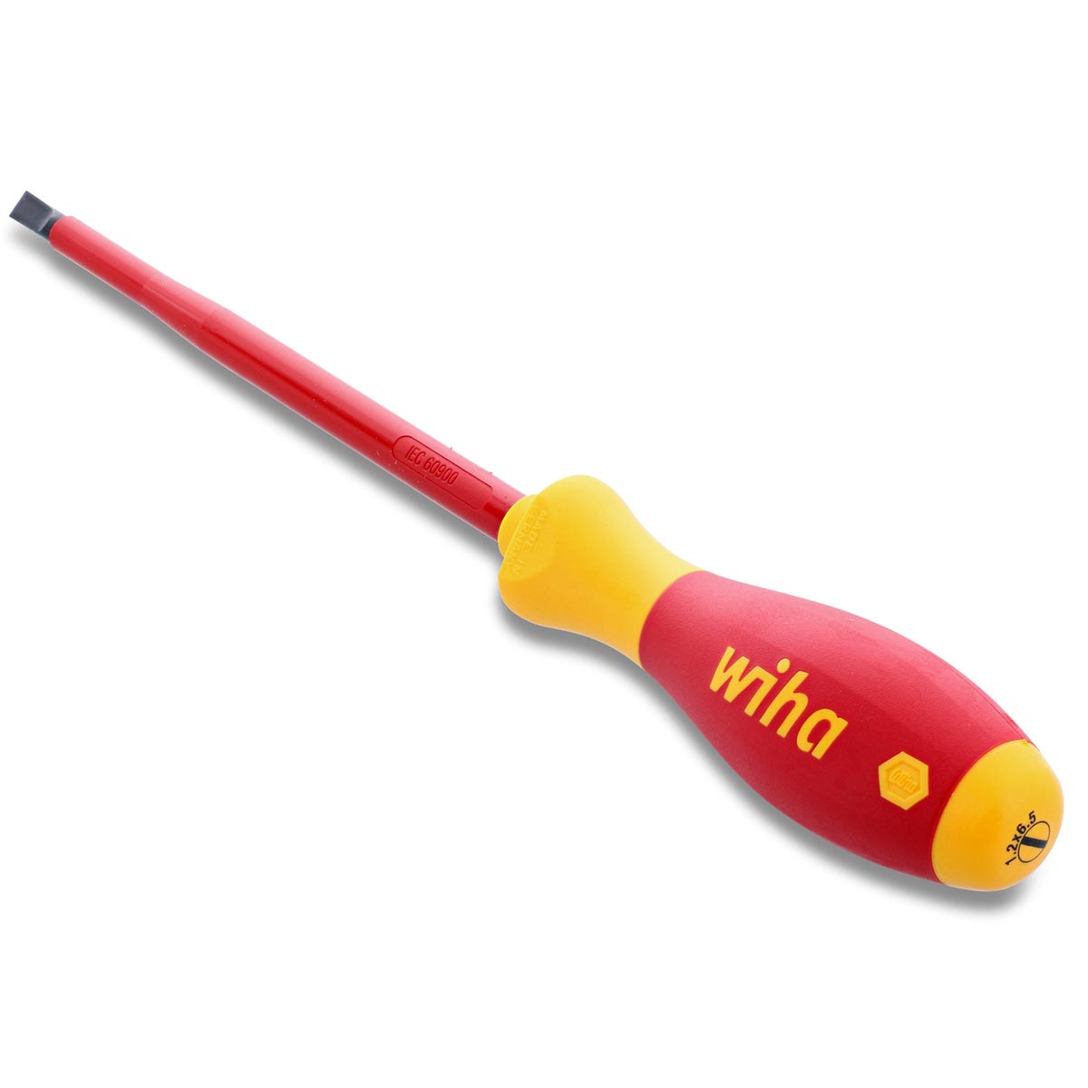 Wiha Insulated Softfinish Slotted Screwdriver 6.5mm (1/4") X 150mm