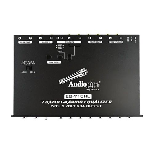 Audiopipe 7 Band Graphic Equalizer With Hi/lo Converter (9v Line Driver)