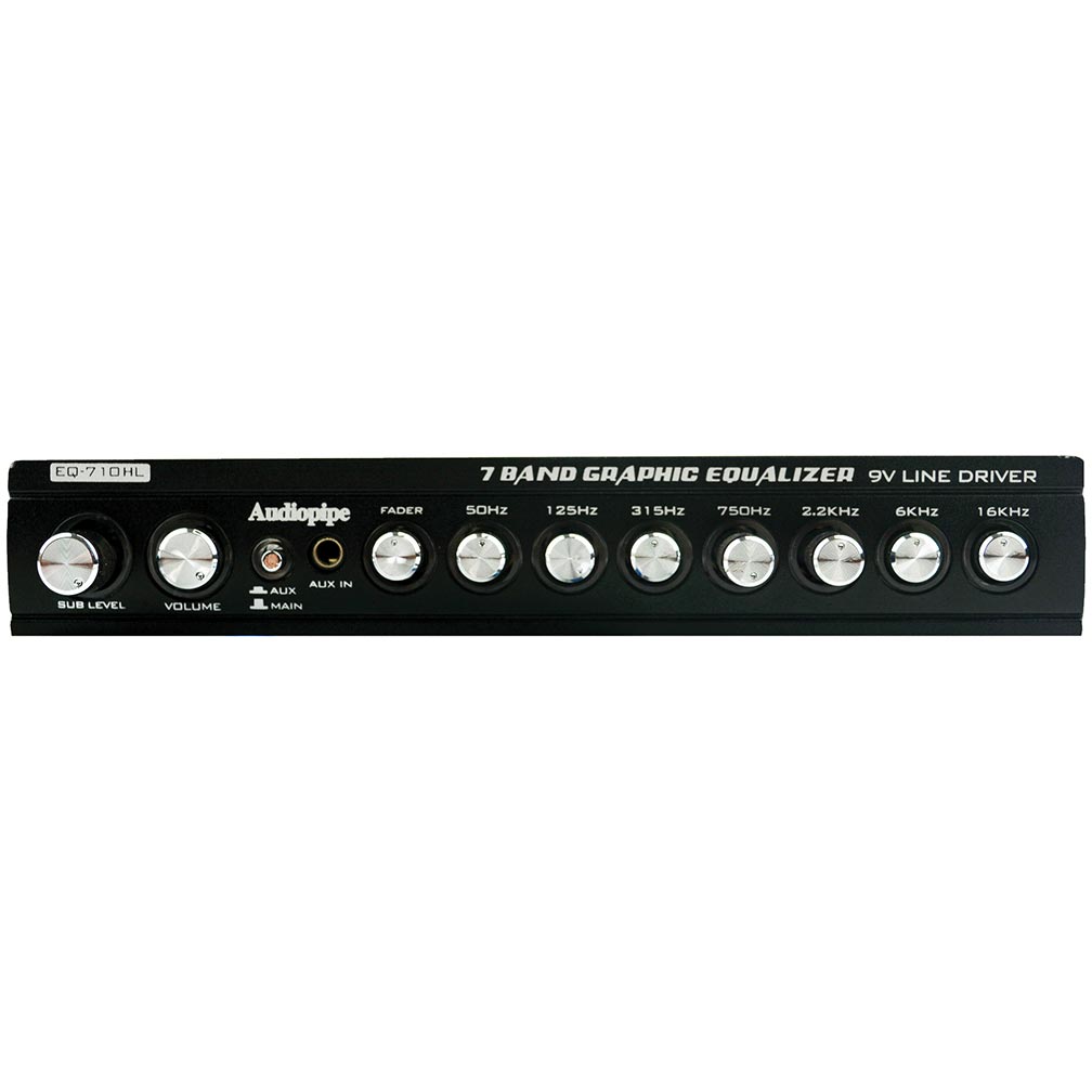 Audiopipe 7 Band Graphic Equalizer With Hi/lo Converter (9v Line Driver)