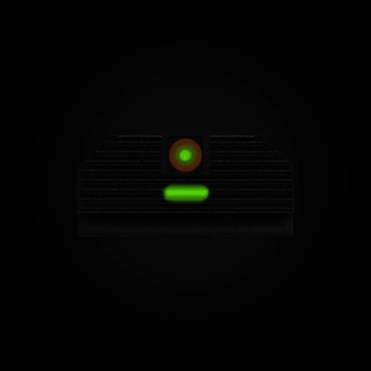 Night Fision Night Sight Set For Glock 42/43/43x/43x Mos Yellow Front Ring/rear Green Bar