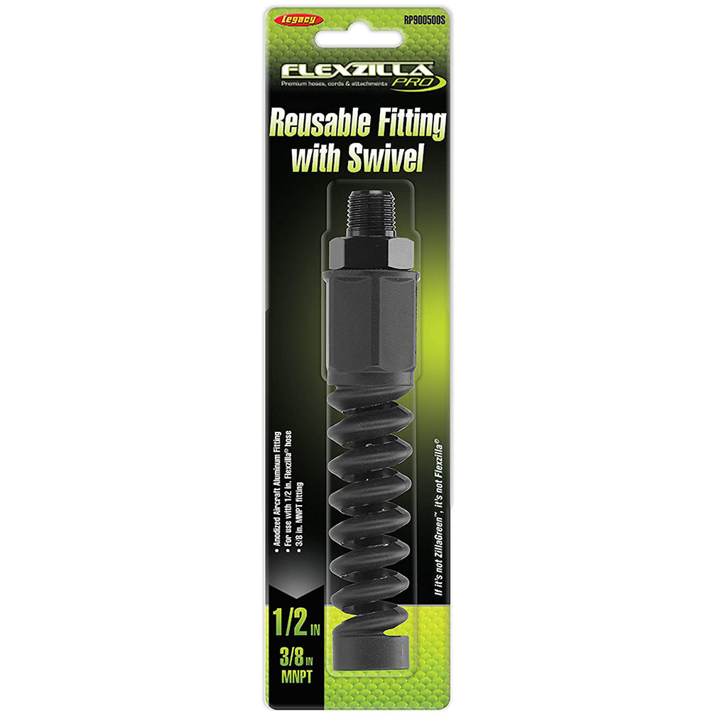 Flexzilla Pro Air Hose Reusable Fitting 3/8" Mnpt