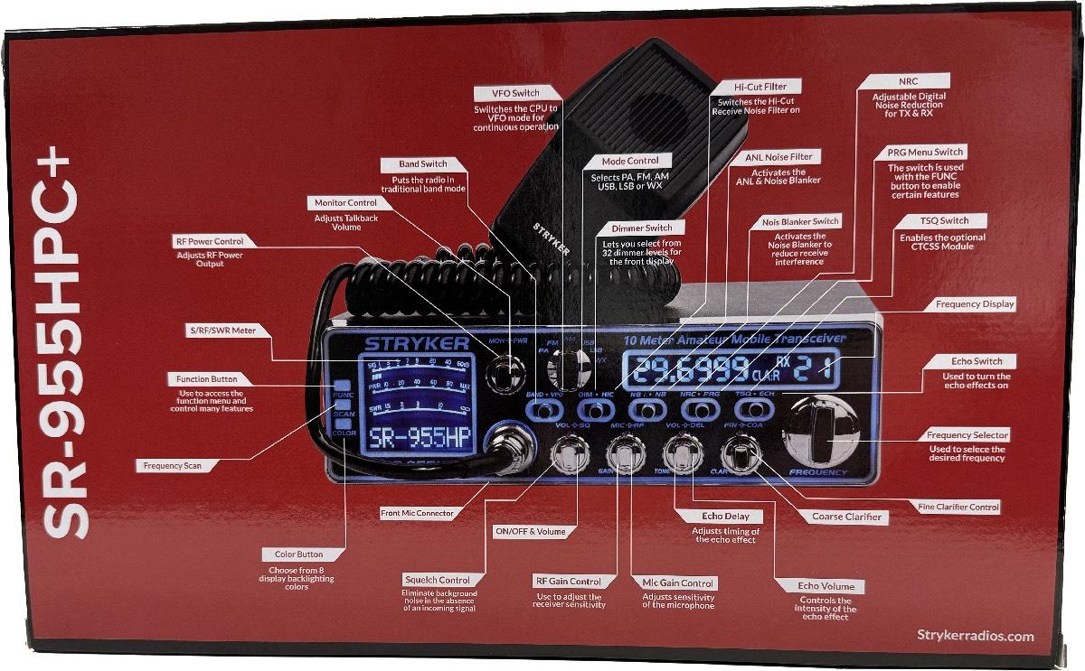Stryker SR955HPC+ High Power 100W AM SSB 10 Meter Radio
