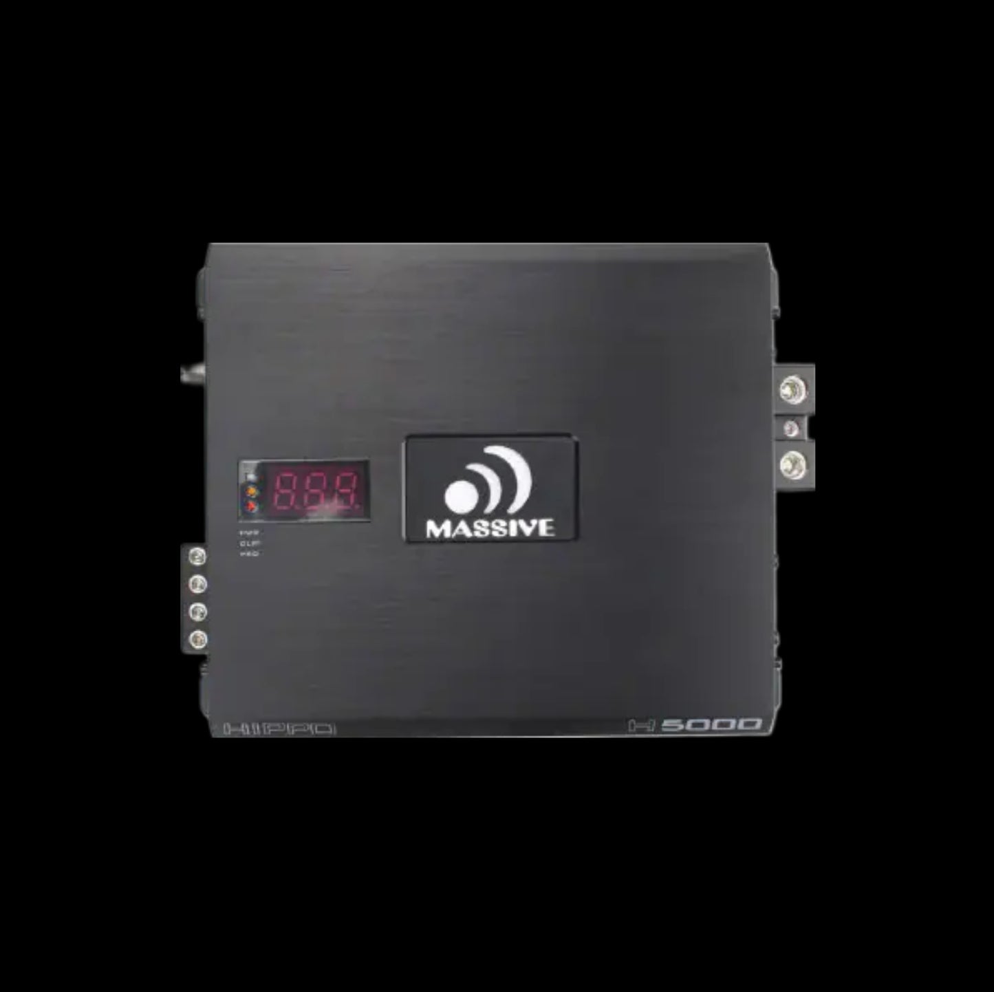 CH BEATS Massive 5000 watt mono block amplifier with digital display and black metal casing