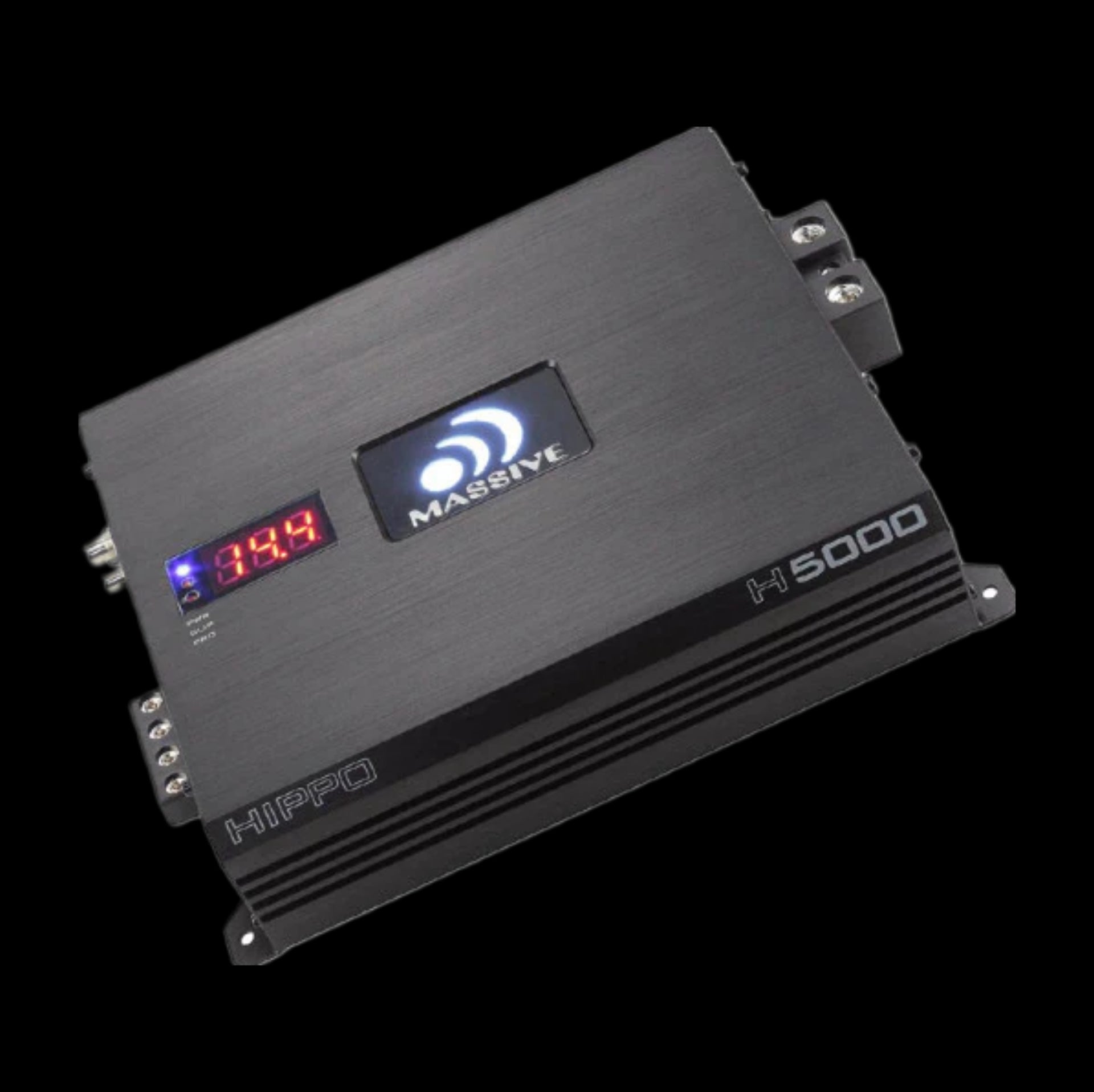 CH BEATS 5000 watt mono block amplifier with digital display and sleek black design
