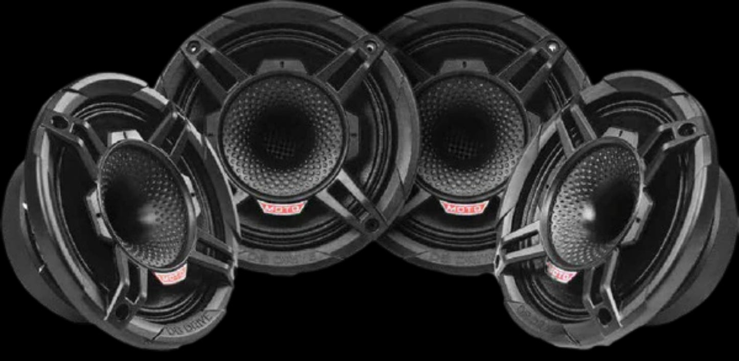 DB DRIVE 4 PACK OF 6.5 2-WAY LOUDSPEAKER WITH REAR MOUNTED COMPRESSION DRIVER