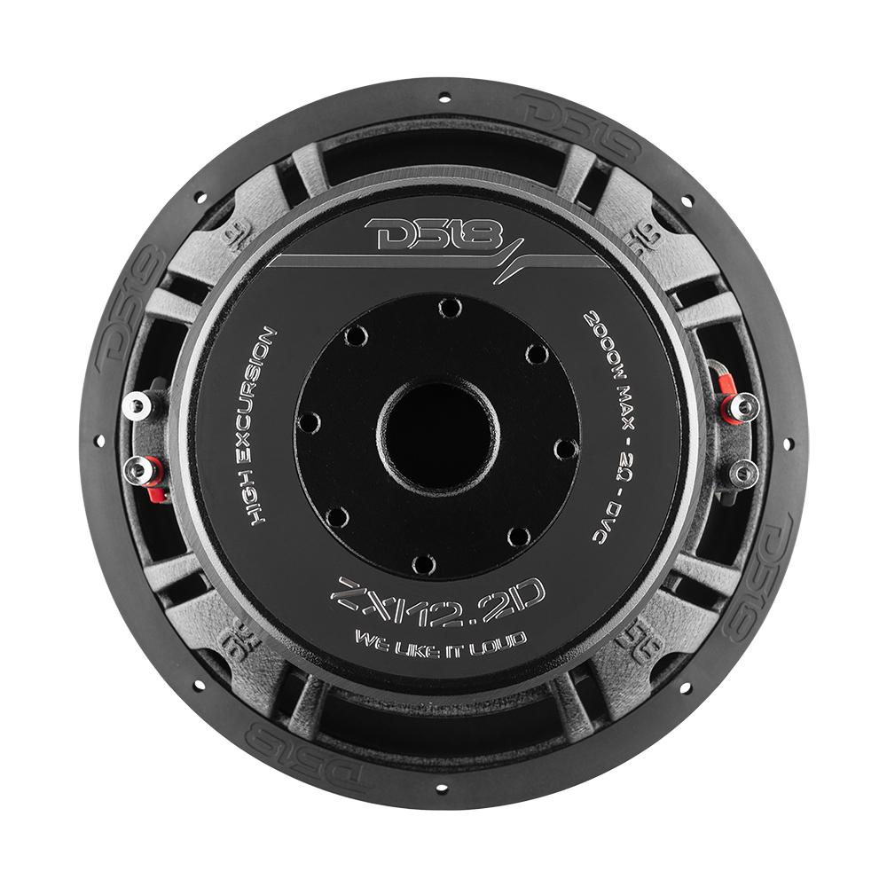 DS18 12″ Woofer, 1000W RMS/2000W Max, Dual 2 Ohm Voice Coils