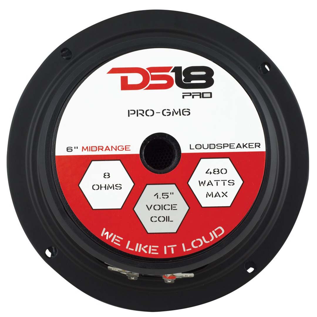 DS18 6.5″ Midrange Speaker, 140W RMS/480W Max, 8 Ohm (Sold Each)