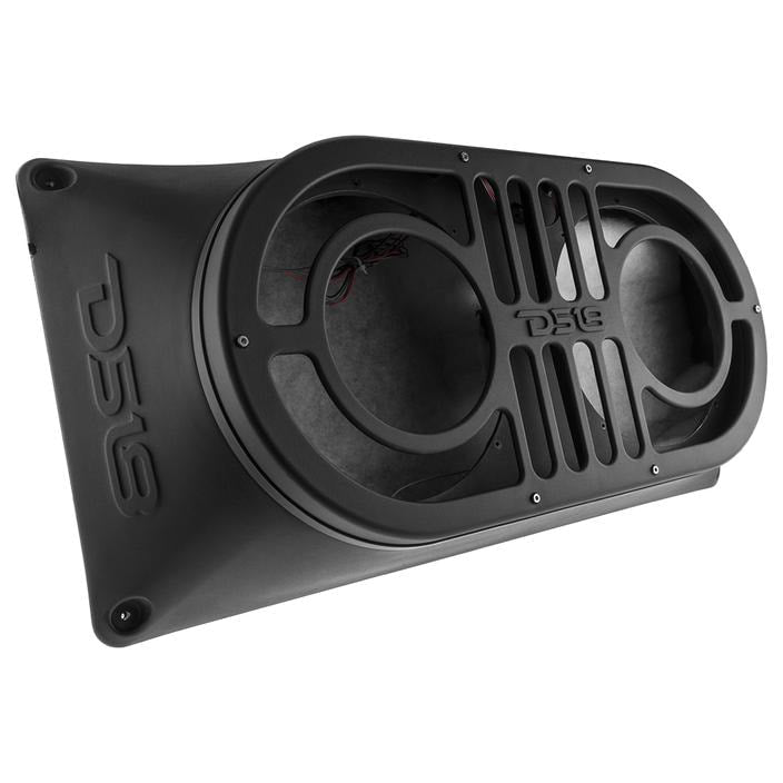 DS18 Dual 10″ Shallow Subwoofer Empty Enclosure Box for Jeep Wrangler JK, JKU & JL (2007 & Newer)