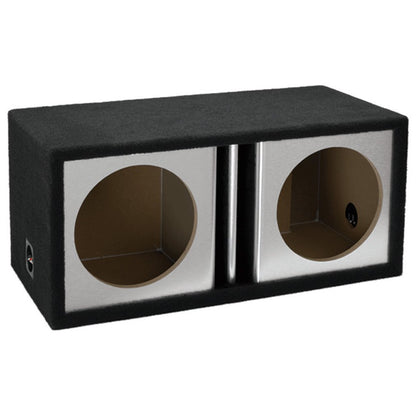 ATREND 10" DUAL VENTED BOX SEPARATE CHAMBER BLACK GLOSS FRONT (10DVRBLACK)