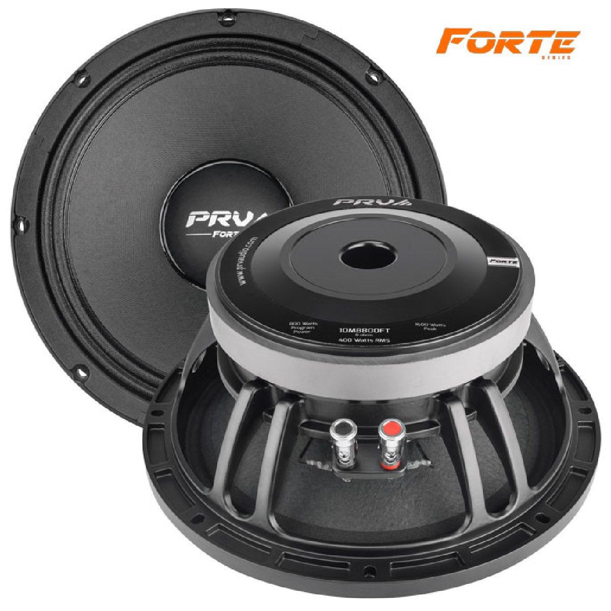 PRV AUDIO - 10" MID BASS - ALUMINUM BASKET - 3" VC- 400W PROGRAM POWER - FORTE SERIES (10MB800FT)
