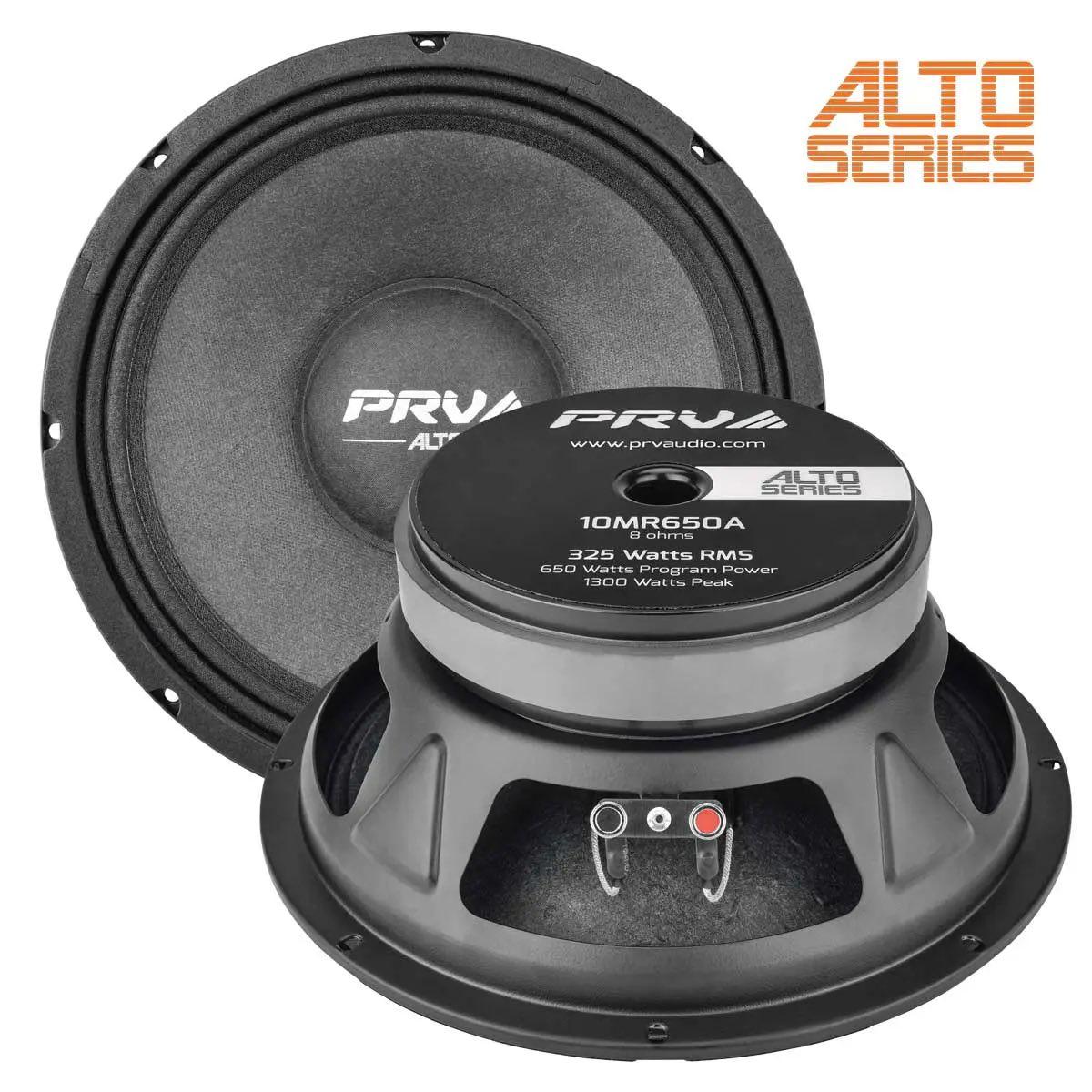 PRV AUDIO - 10" MID RANGE - STAMPED STEEL BASKET - 2.5" VC - 650W PROGRAM POWER - ALTO SERIES (10MR650A)