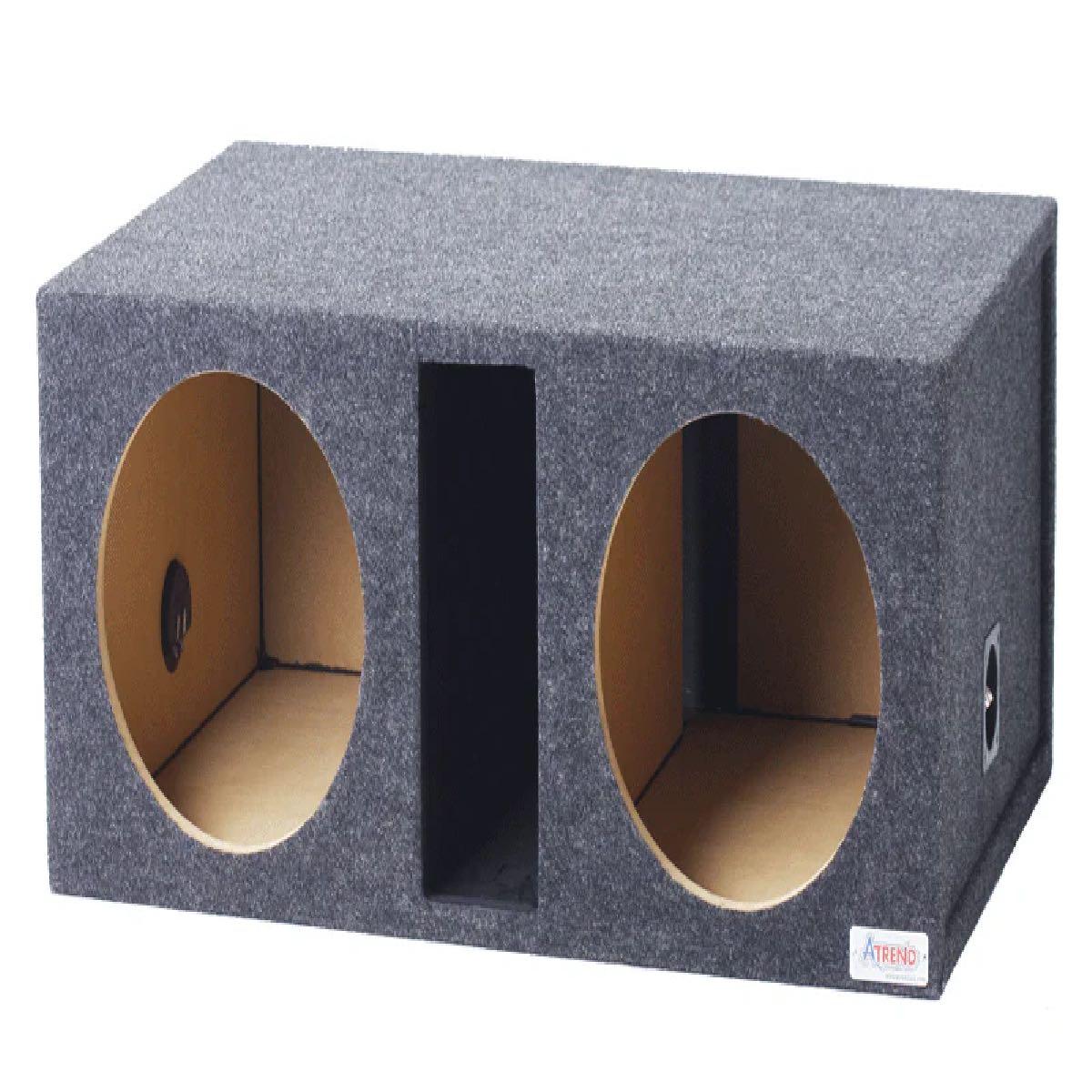ATREND DUAL 12" VENTED SPL CARPETED WOOFER BOX (12SPLDV)