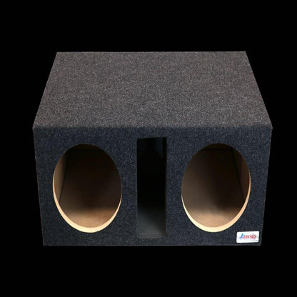 ATREND DUAL 12" VENTED SPL CARPETED WOOFER BOX (12SPLDV)