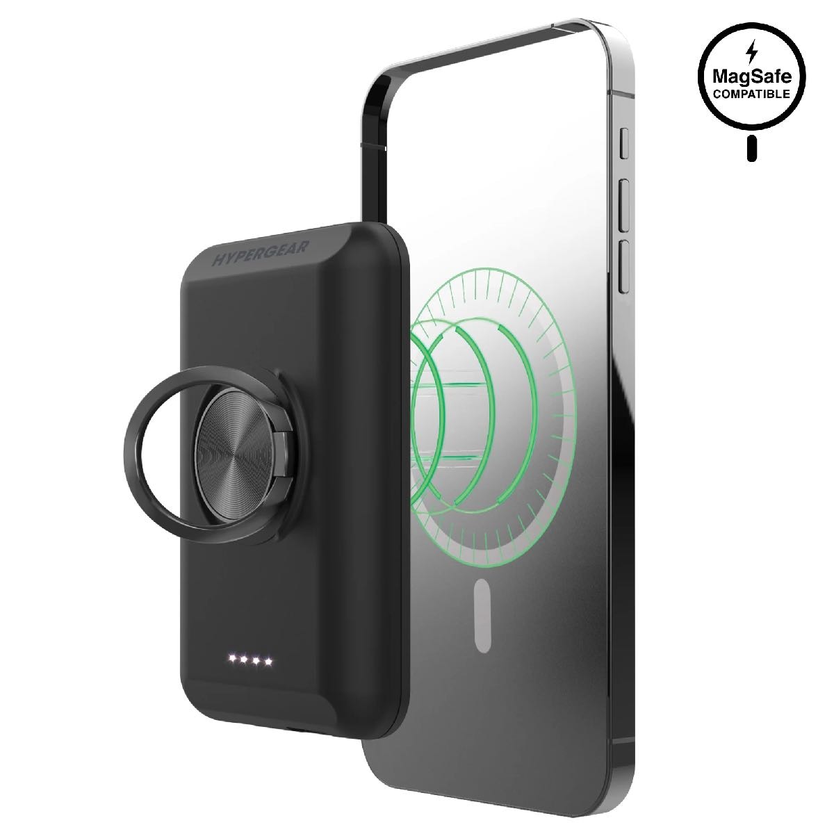 HYPERGEAR 5000MAH APPLE MAGSAFE COMPATIBLE MAGNETIC WIRELESS POWER BANK (15455)