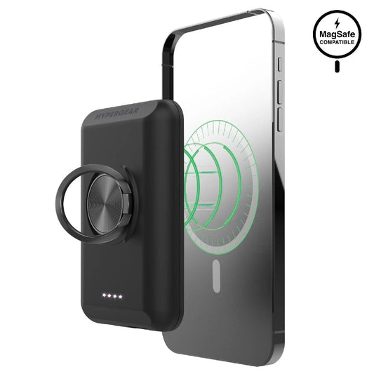 HYPERGEAR 5000MAH APPLE MAGSAFE COMPATIBLE MAGNETIC WIRELESS POWER BANK (15455)