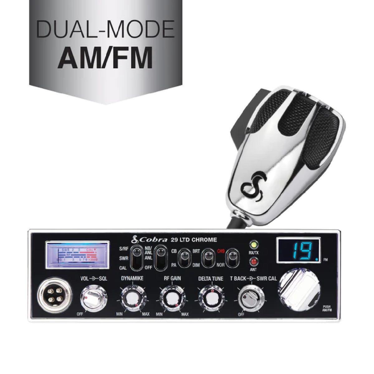 NEW COBRA CHROME TRUCKERS CB DUAL-MODE AM/FM (29 LTD CHROME)