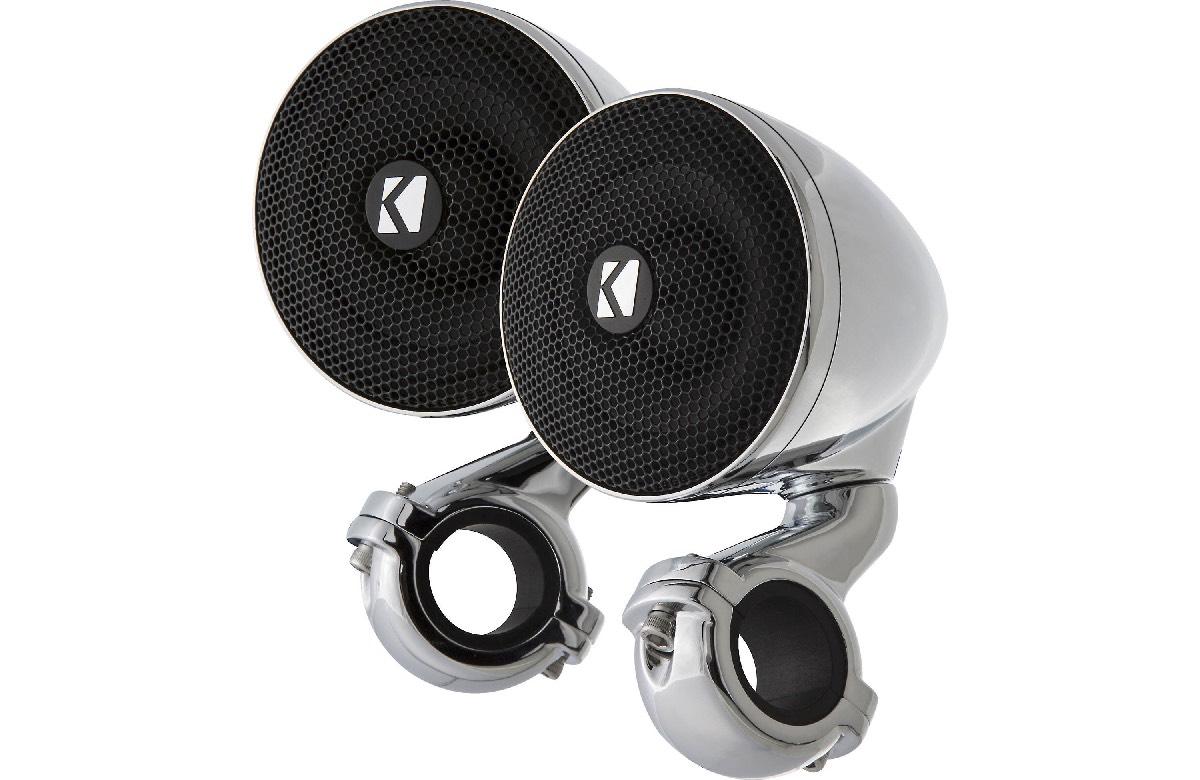 KICKER 3" 100 WATT POWER SPORTS SPEAKERS 4 OHM CHROME (47PSM34)