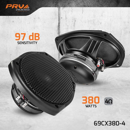 PRV AUDIO - 6x9" 2 WAY FULL RANGE COAXIAL LOUDSPEAKER SOLD AS EACH (69CX380-4)