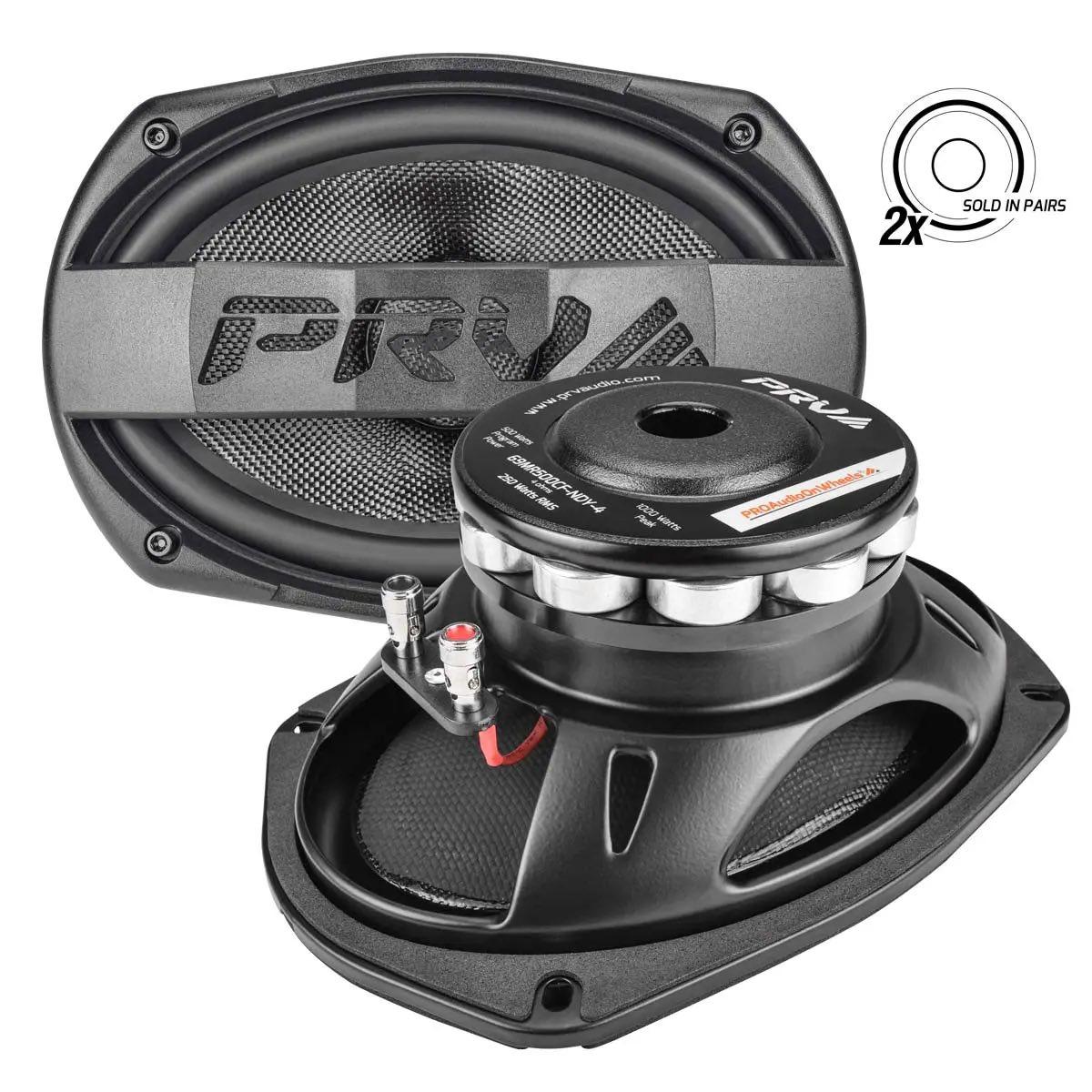 PRV AUDIO - 6x9" MIDRANGE CARBON FIBER WATER RESISTANT 500 WATT NEO MAGNET (69MR500CF-NDY-4)