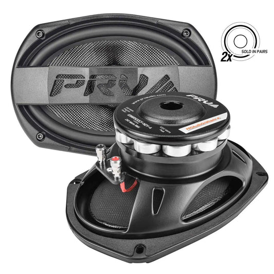 PRV AUDIO - 6x9" MIDRANGE CARBON FIBER WATER RESISTANT 500 WATT NEO MAGNET (69MR500CF-NDY-4)