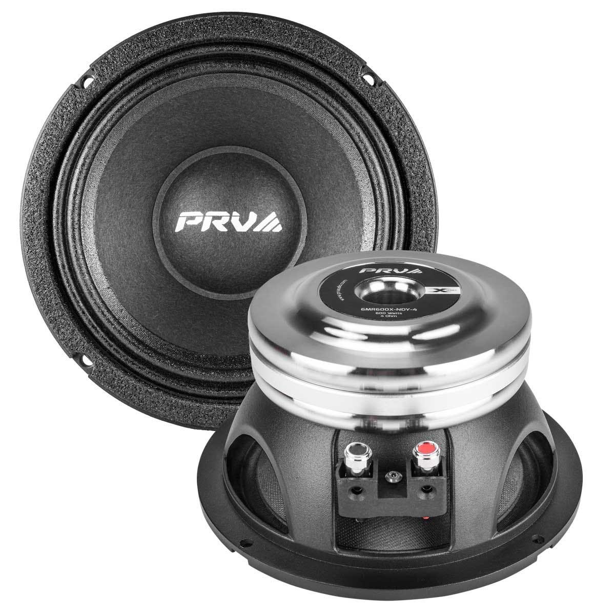 PRV AUDIO - 6" Mid Range - 2" VC - 600W Program Power - 8 Ohms (6MR600X-NDY)
