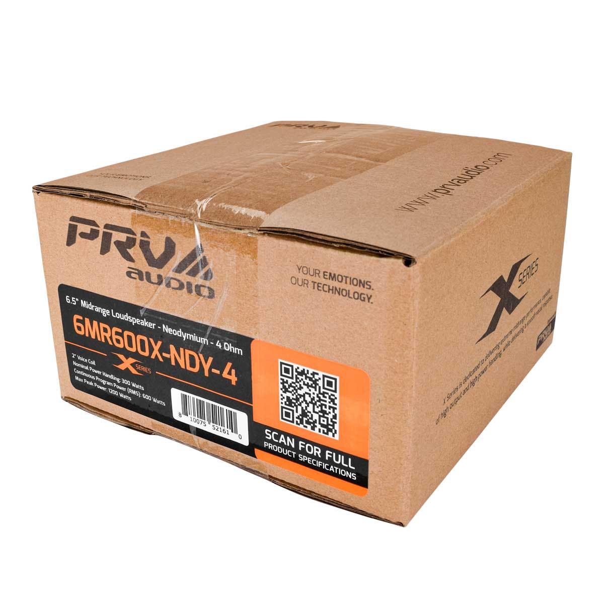 PRV AUDIO - 6" Mid Range - 2" VC - 600W Program Power - 8 Ohms (6MR600X-NDY)
