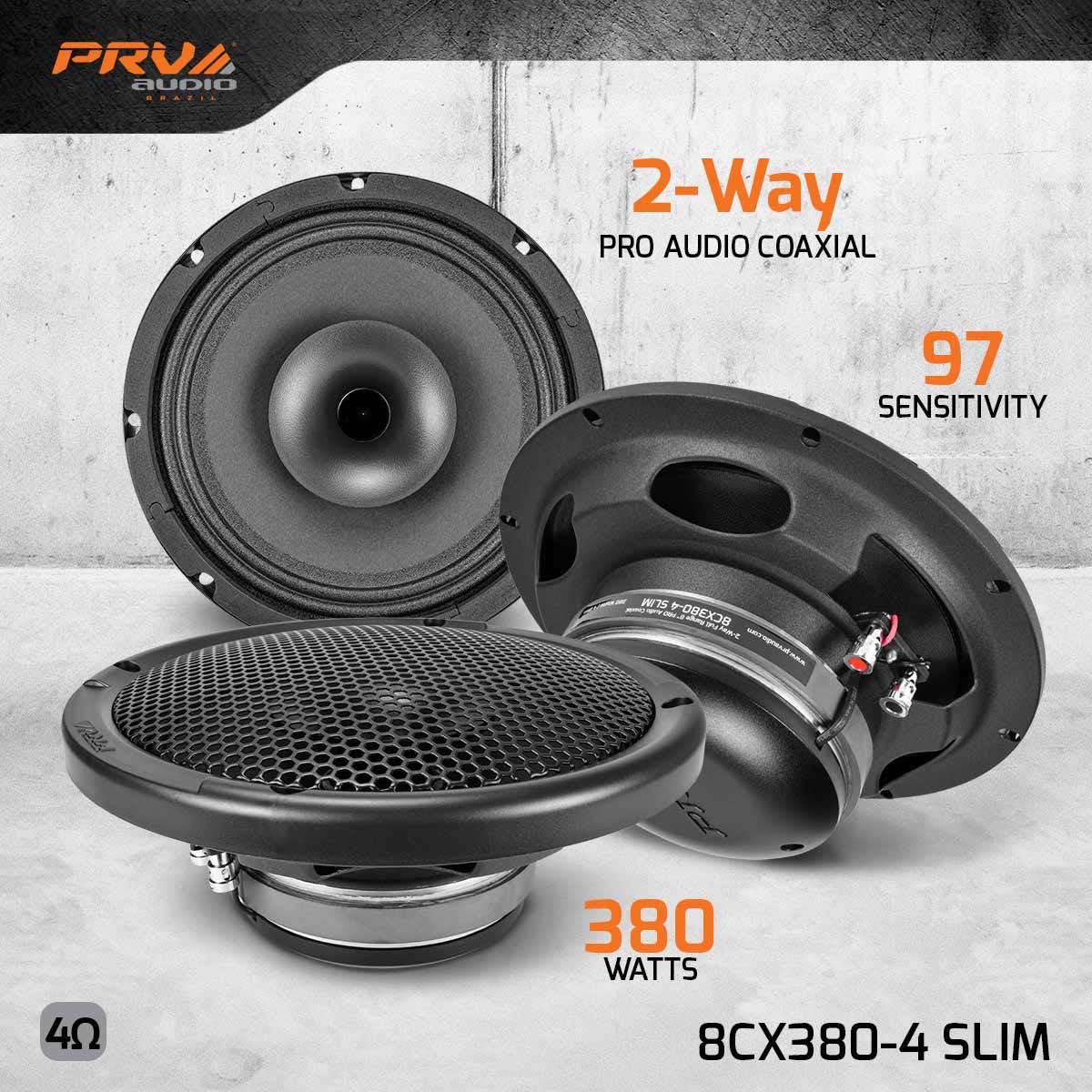PRV AUDIO - 8��� FULL RANGE SLIM COAXIAL LOUDSPEAKER (8CX380-4 SLIM)
