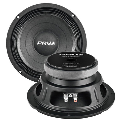 PRV AUDIO - 8" MID BASS - STAMPED STEEL BASKET - 2"VC - 450W PROGRAM POWER - 4 OHMS (8MB450-4V2)