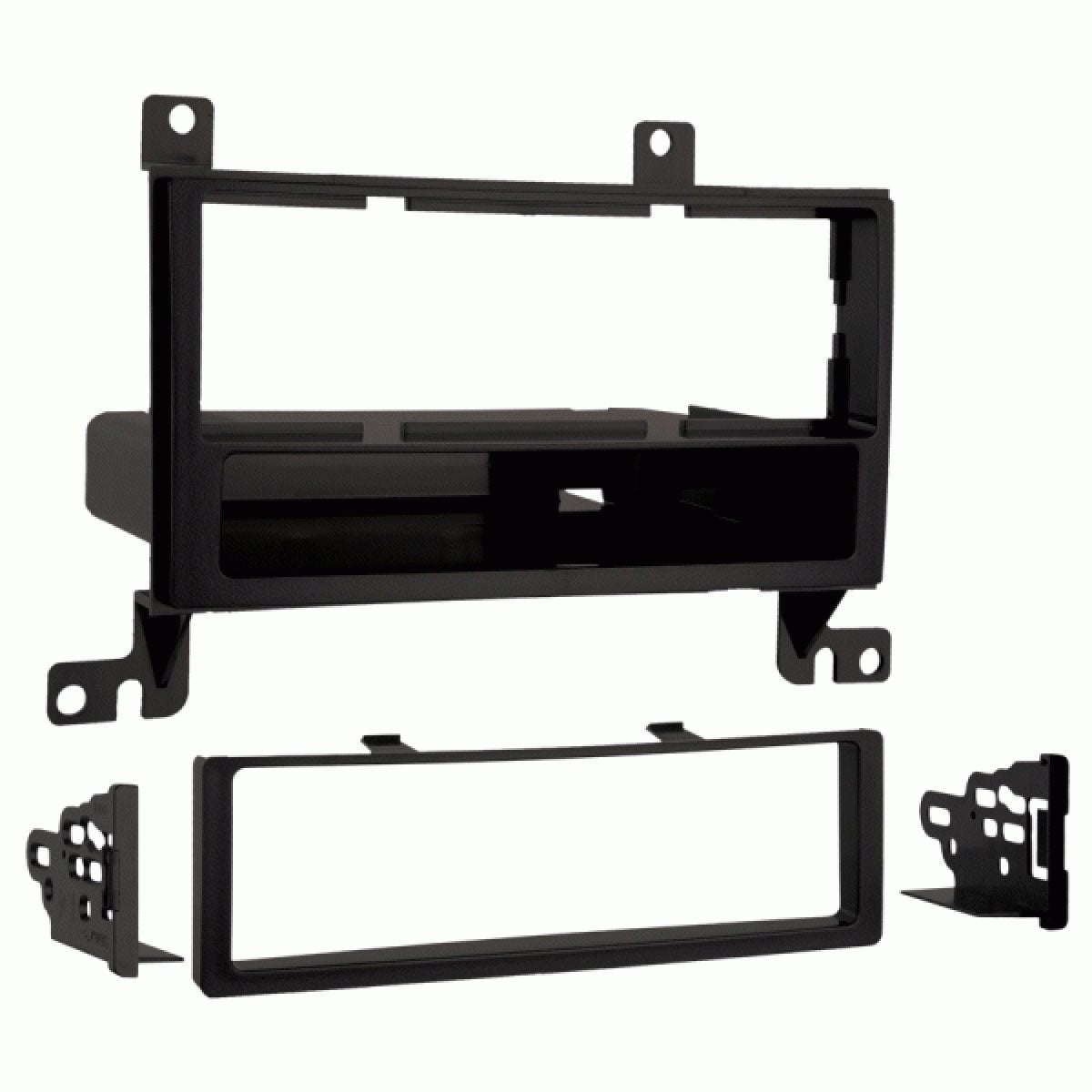 METRA 2007 SANTA FE / 1 DIN WITH POCKET KIT-BLACK (99-7325B)